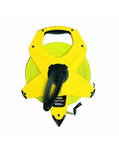 Metro a Nastro Stanley, 10 m, Metrico/Inglese, Custodia in Plastica, Rosso