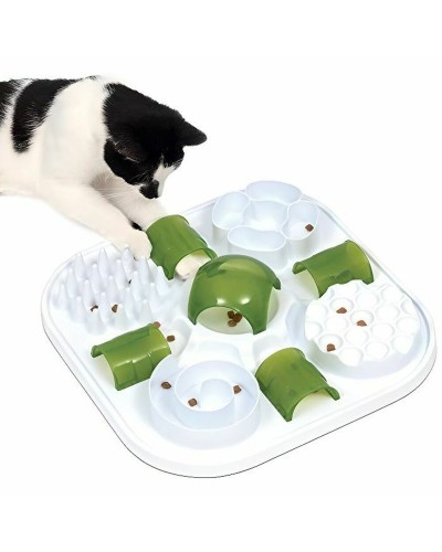 Jouet Interactif Catit Treat Puzzle : Défi mental et récompenses pour chats heureux.
