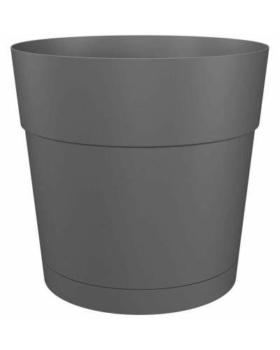 Pot de fleurs rond Artevasi Anthracite (Ø 35 cm) en plastique résistant.

