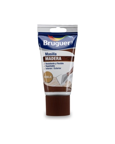 Bruguer Masilla para madera Roble, 200 g | Reparación y restauración
