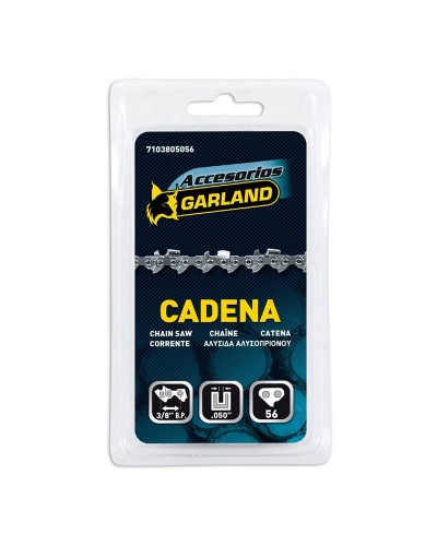 Catena per motosega Garland, 3/8" passo, 0,058" spessore maglia, 56 maglie, per motoseghe di varie marche
