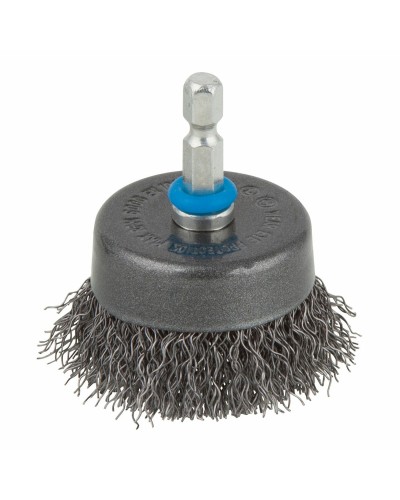 Wolfcraft Topfbürste für Metall Ø 50 mm - Reinigen und Polieren von Oberflächen
