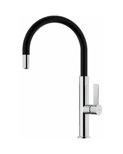 Teka TOPFOT995: Modern Design Black Single Lever Kitchen Tap
