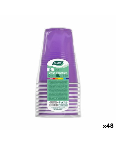 Sarja kierrätettäviä mukeja Algon Fuksia 48 osaa 450 ml (10 Kappaletta)