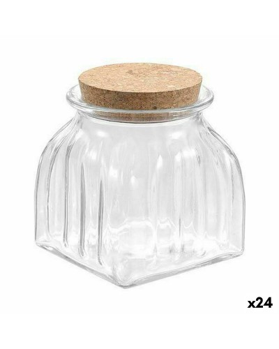 Vase La Méditerranée à Rayures, 660 ml, Verre, Lot de 24
