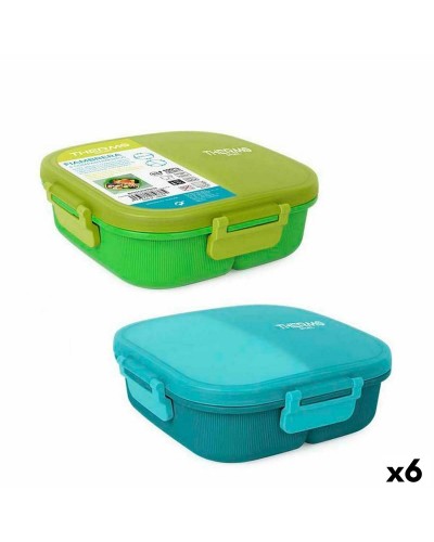 Ilmatiivis eväsrasia ThermoSport 3 Osiot Neliö 900 ml (6 osaa)