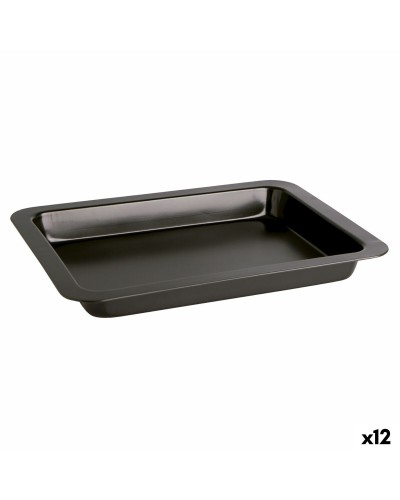 Ovenschaal Quid Sweet Grey Zwart Metaal 36 x 24 x 4 cm (12 Stuks)