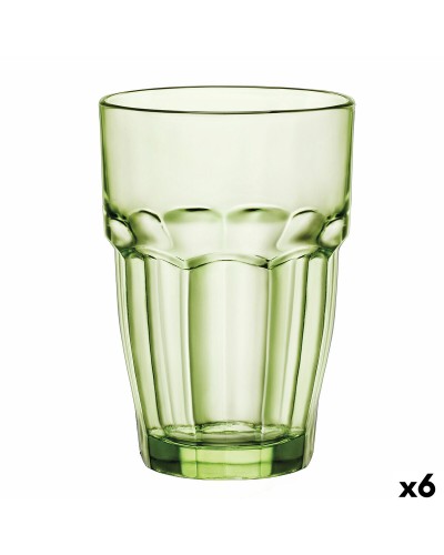 Vaso Bormioli Rocco Rock Bar Verde Vidrio 370 ml (6 Unidades)