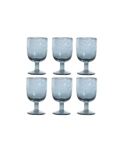 ESPRIT Juego de Vasos de Cristal Azul, 300 ml, Paquete de 6
