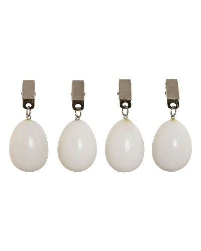 Tafelkleedclip Home ESPRIT Wit 3,5 x 3,5 x 5,5 cm