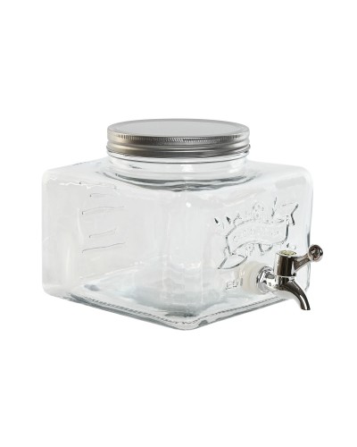 Wasserspender Home ESPRIT, Transparent, Metall, Silikon, Kristall, ABS, 3,5 L, 19 x 25 x 16 cm
