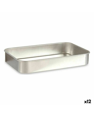 Asaderas para Asado, Aluminio Plateado, 23,5 x 6 x 36 cm, Paquete de 12
