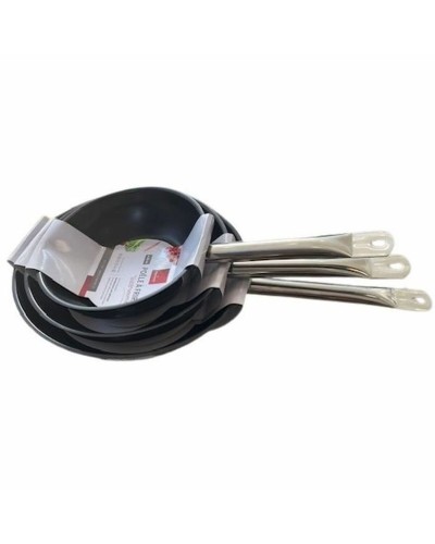 Sartén de Acero Inoxidable Baumalu, Juego de 2 | Ø 20cm y 28cm | Antiadherente | Uso Diario
