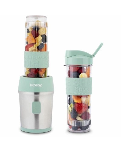 H.Koenig Frullatore Smoothie Compatto - 300W, Bicchiere Portatile 600ml
