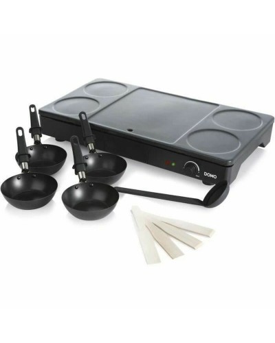 DOMO Elektrische Kochplatte DO8712W Schwarz 1000W Kompakt
