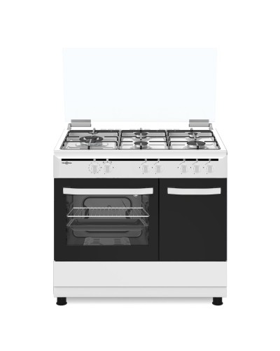 Vitrokitchen CB961PBB Cocina a Gas 90cm Negra - Encimera de Butano
