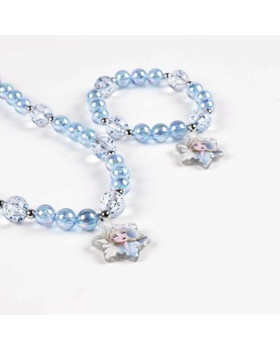 Ensemble de bijoux Reine des Neiges : Collier + Bracelets Elsa Anna, Enfant
