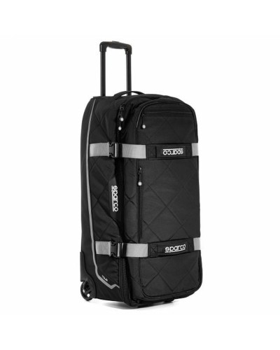 Sparco Zainetto Cordini Nero/Argento - Leggero & Resistente - Palestra/Tempo Libero
