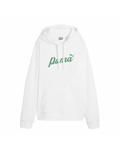 Puma Felpa Donna Essentials+ Script Bianca - Felpa con Cappuccio Sportiva

