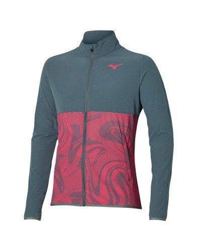 Mizuno Charge Printed: Sportjacke für Herren Grau - Atmungsaktiv & Leicht
