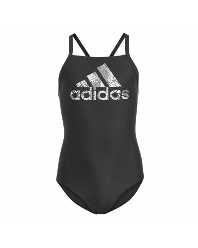 Adidas Costume Bambina Big Logo Nero - Swimsuit Sportivo Piscina 
