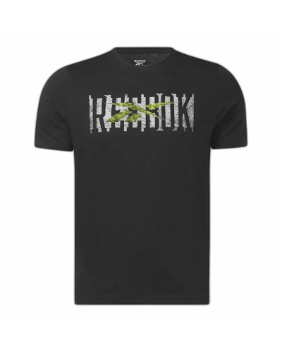 Reebok Running Fade SS Black T-Shirt - Breathable, Performance
