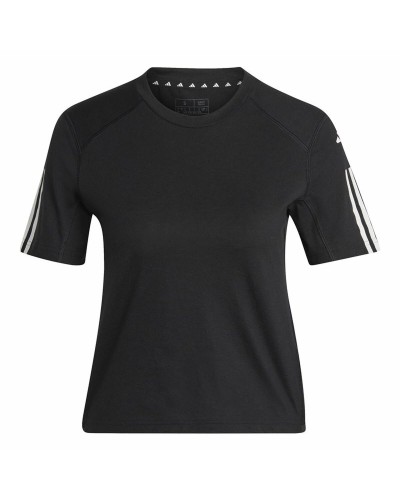 Adidas Powerreact: Camiseta de Running para Mujer Negra - Transpirable y de Rendimiento
