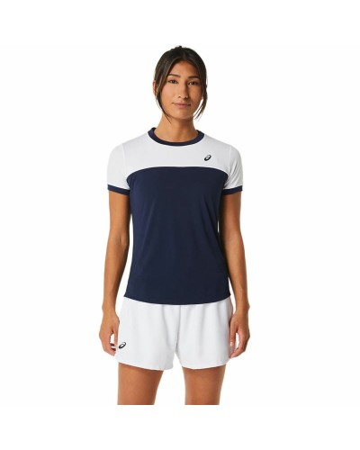 Lyhythihainen urheilupaita Asics Court Laivastonsininen Tennis