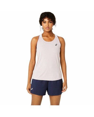 Asics Court Tank Mujer Rosa - Camiseta de Tirantes Tenis Transpirable Rendimiento

