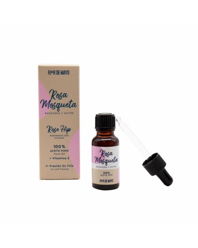 Flor de Mayo Olio Essenziale Rosa Mosqueta, 20 ml, Aromaterapia, Cura della Pelle