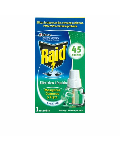 Hyttyskarkottimen täyttöpakkaus Raid Proteccion Antimosquitos Eucalipto Eukalyptus 45 Yö