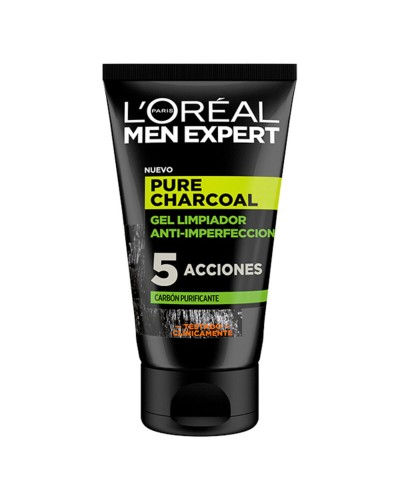 L'Oréal Pure Charcoal Gel Limpiador Facial Purificante - 100ml - Piel Grasa e Impura
