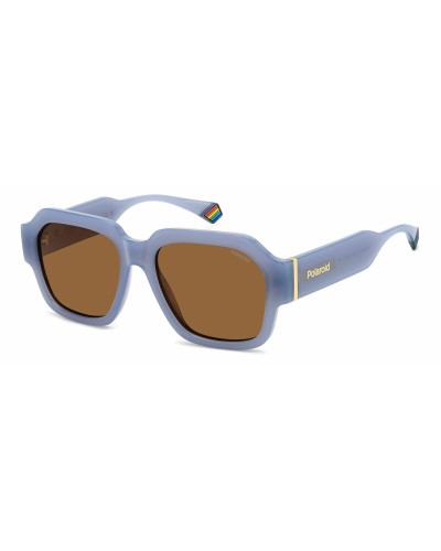 Polaroid PLD 6212/S: Gafas de Sol para Hombre, Montura Azul, Lentes de 54mm
