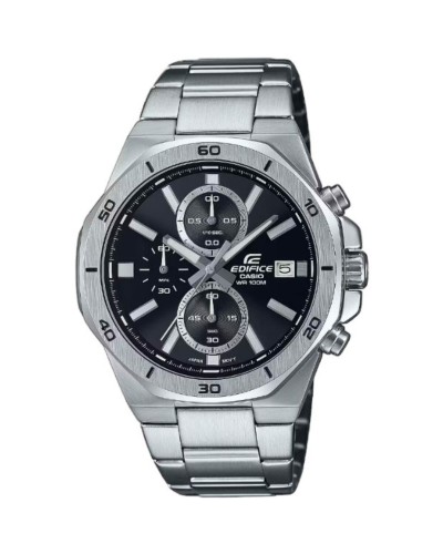 Casio EFV-640D-1AVUEF Herrenuhr Chronograph Edelstahl Silber Datum
