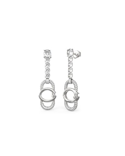 Guess Women's Silver Earrings JUBE04507JWRHT-U - Elegant and Luminous
