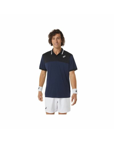 Asics Court Polo Herren Dunkelblau - Kurzarm Atmungsaktiv Tennis
