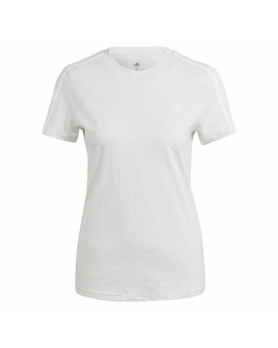 Adidas T-shirt Femme 3S Blanche - Manches Courtes Sport Fitness
