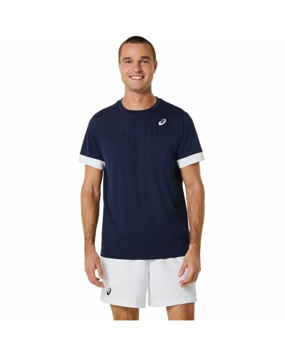 Sporttröja med ärmar Asics Court Marinblå Tennis