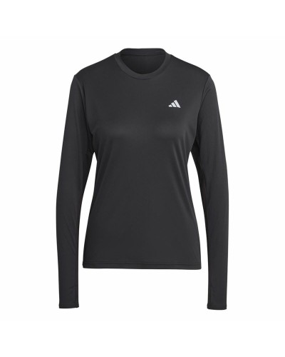 Adidas Run It T-shirt Manches Longues Femme - Noir Respirant Running
