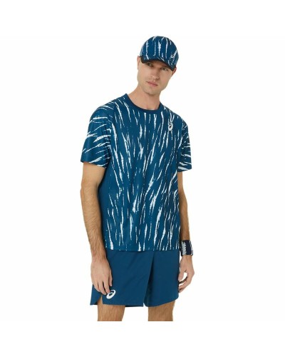 Asics Game SS Top Azul - Camiseta Tenis Manga Corta Transpirable
