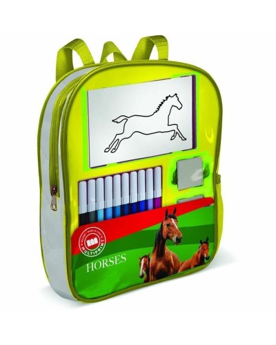 Multiprint 4 Caballos: Sellos de Madera Caballos para Niños - ¡Crea y Colorea!
