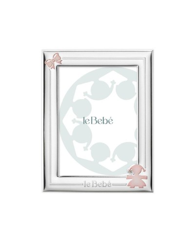 LeBebe LBC012 Silver Baby/Girl Photo Frame Birth Keepsake
