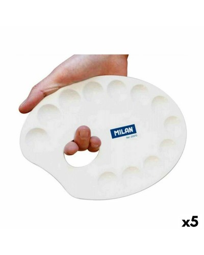 Paleta Pintura Milán - Set 5 Unidades - Plástico Resistente - Para Pintores
