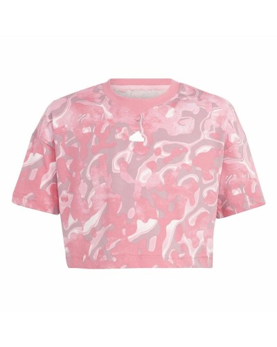 Adidas Camiseta Niña Jg Fi Aop Rosa - Manga Corta Deportiva
