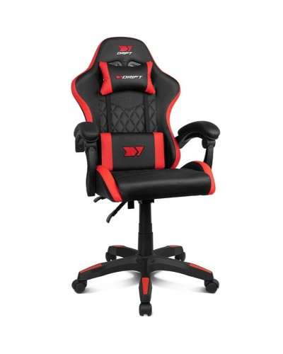 Silla Gaming DRIFT DR35BR - Ergonómica, Reclinable, Rojo/Negro

