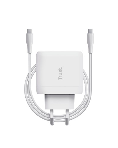Trust Cargador USB de Pared 2.4A - Blanco - Carga Rápida para Smartphone/Tablet
