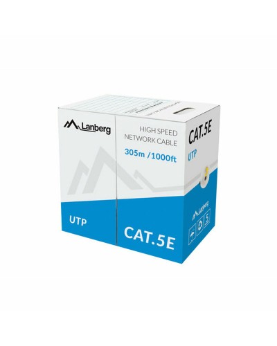 Lanberg Câble Réseau UTP Cat5e Jaune 305m Rigide - Idéal Réseau
