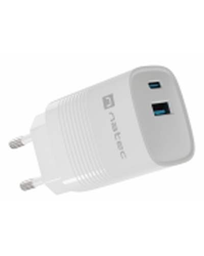 Natec Caricabatterie da Parete USB Rapido 2.4A - Ricarica Veloce Smartphone
