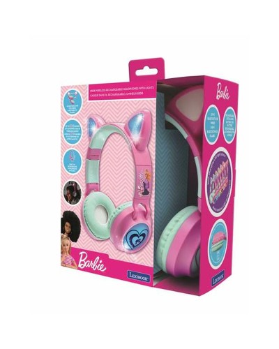 Lexibook Barbie Écouteurs Bluetooth Enfant - Rose, Limiteur de Volume
