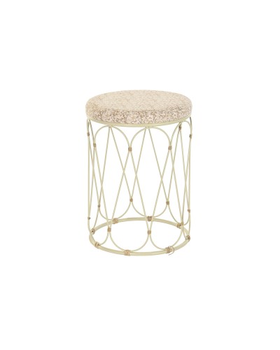 Mesa Auxiliar DKD Home Decor de Ratán Crema Natural 35x35x49cm
